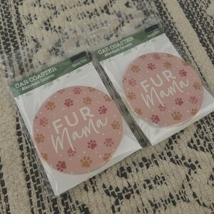 Fur Mama Car Coaster, 2 Pack- NIP